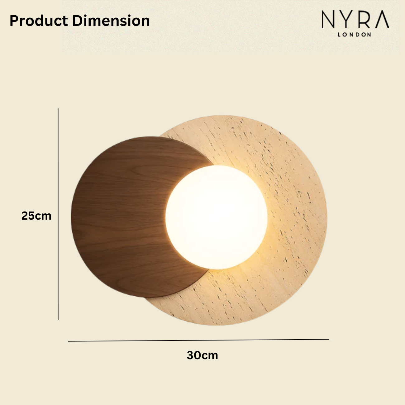 Muru Travertine Stone Wall Light