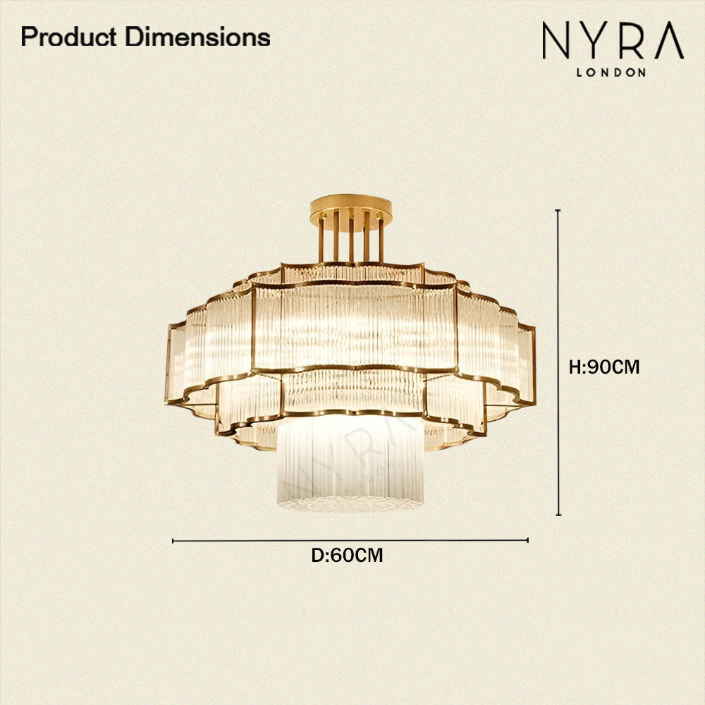 NYRA Glass illume chandelier 60cm