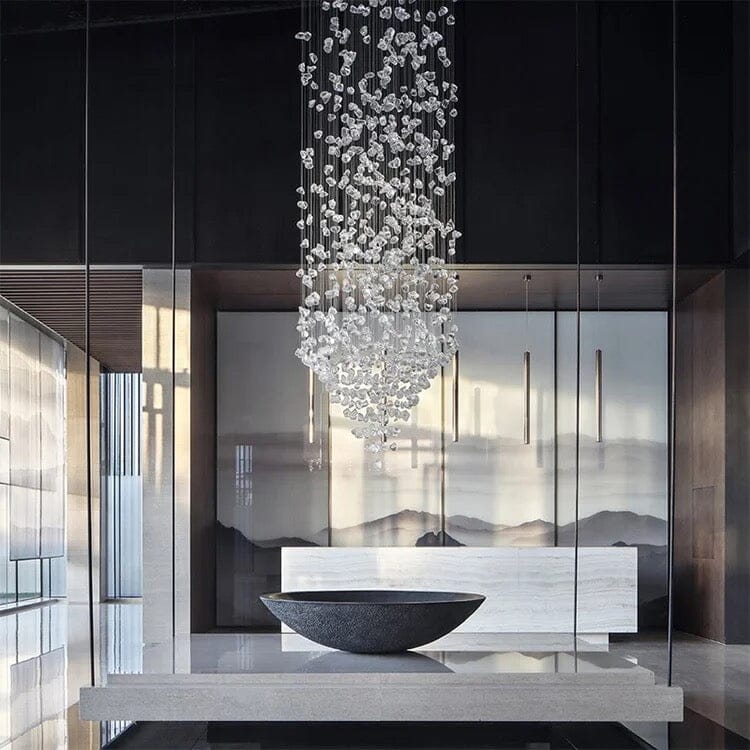 NYRA Modern Stone Chandelier