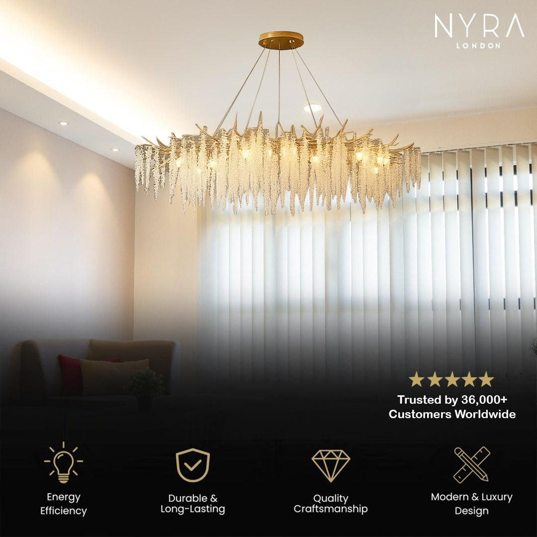 NYRA Tree Branch Crystal Chandelier