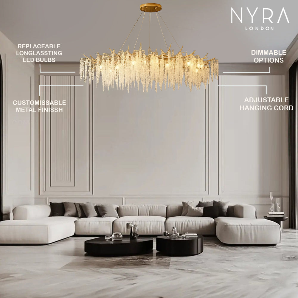 NYRA Tree Branch Crystal Chandelier