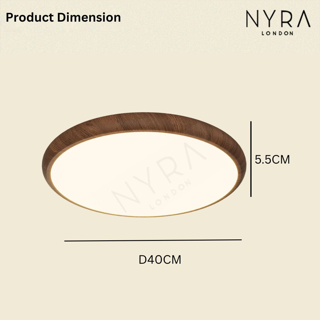 Nimra Wood Grain Ceiling Light