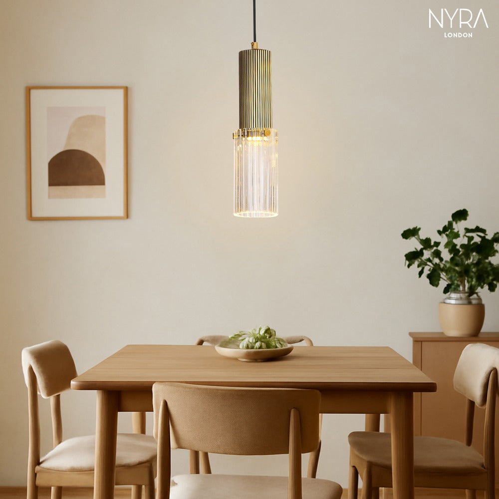 Nyra Glass Tube Pendant