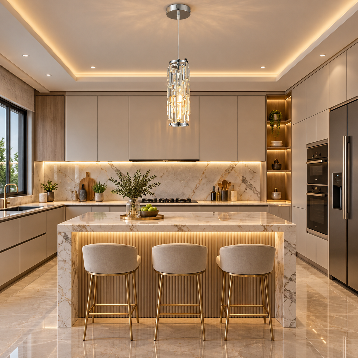 Oboni Crystal Pendant Light