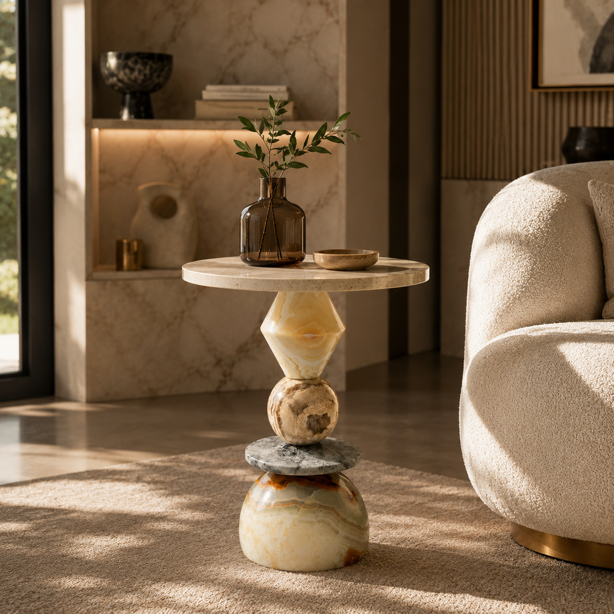 Onyxa Marble Side Table