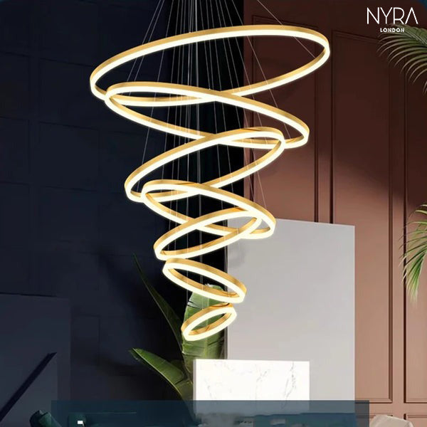 Orbitis Staircase  Ring Chandelier