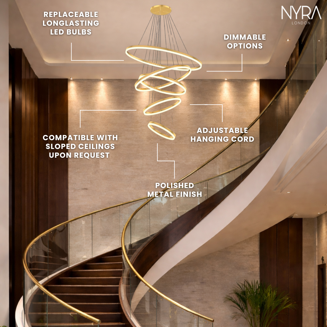 Orbitis Staircase Ring Chandelier