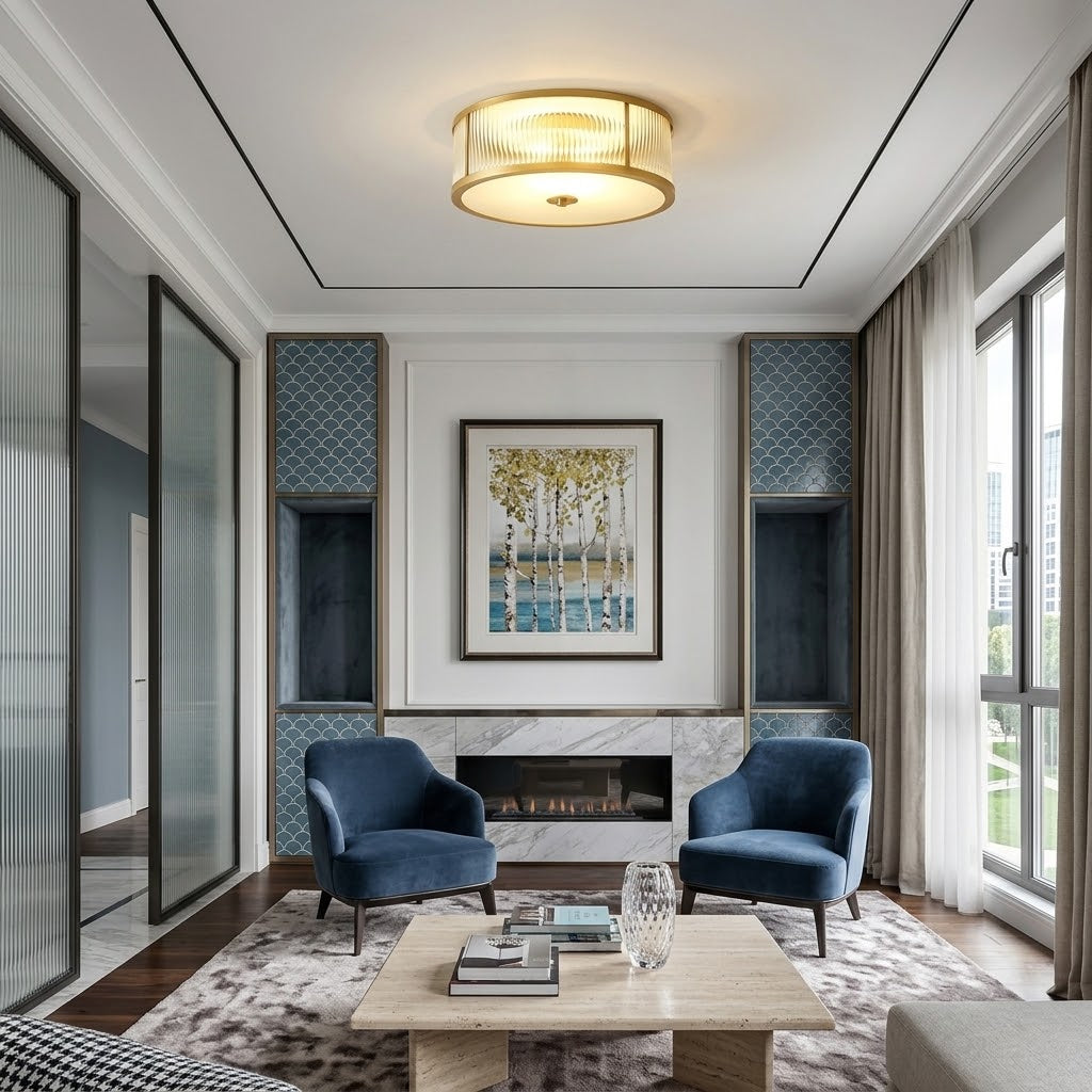 Ribbel Minimalist Glass Ceiling Lights