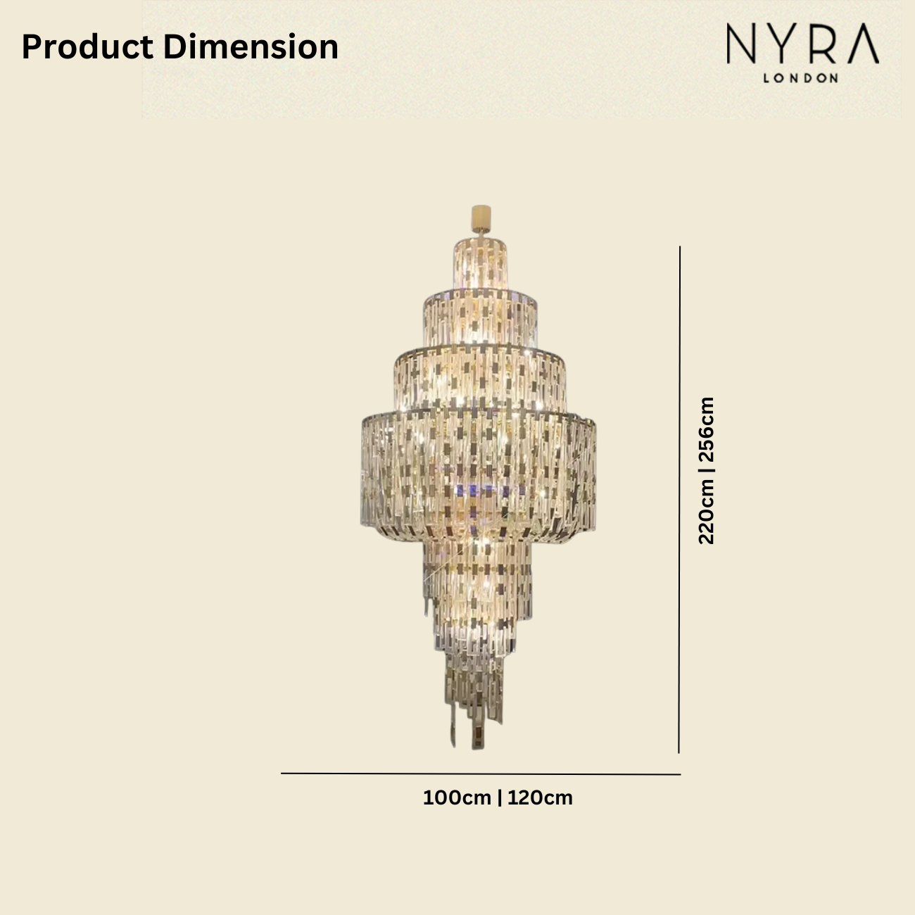 Rovix Multi-tiered Crystal Buckles Chandelier