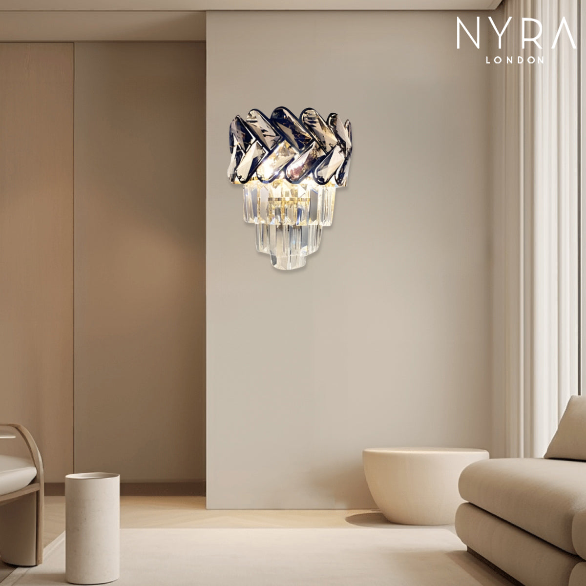 Royal Orchid Crystal Wall Lamp