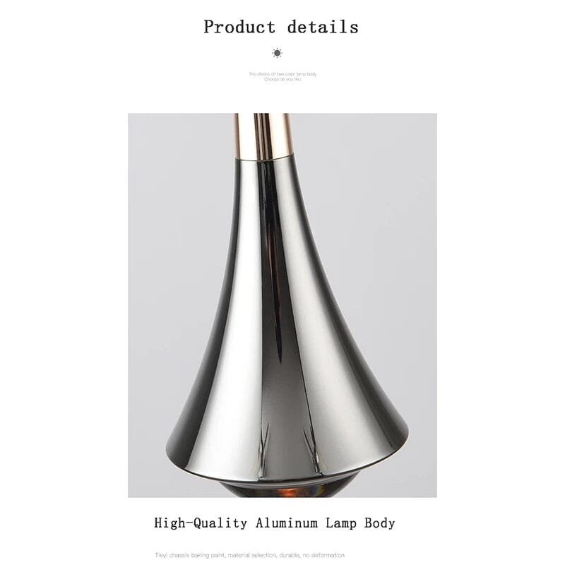 Chrome LED Water Drop Pendants