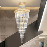 High-end Villa Staircase Crystal  Long Chandelier