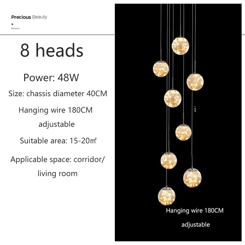 Glass Ball Ashante Chandelier