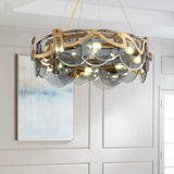 Creative Glass Lustre Gold Iron Pendant