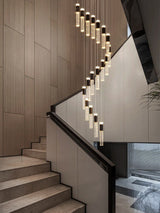 Modern Luxury Crystal Staircase Long Chandelier