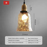 Vintage Amber Glass LED Pendant Light
