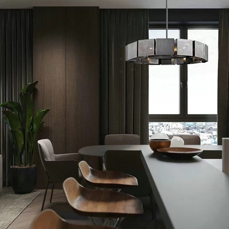 Industrial Style Black Metal Ceiling Chandeliers