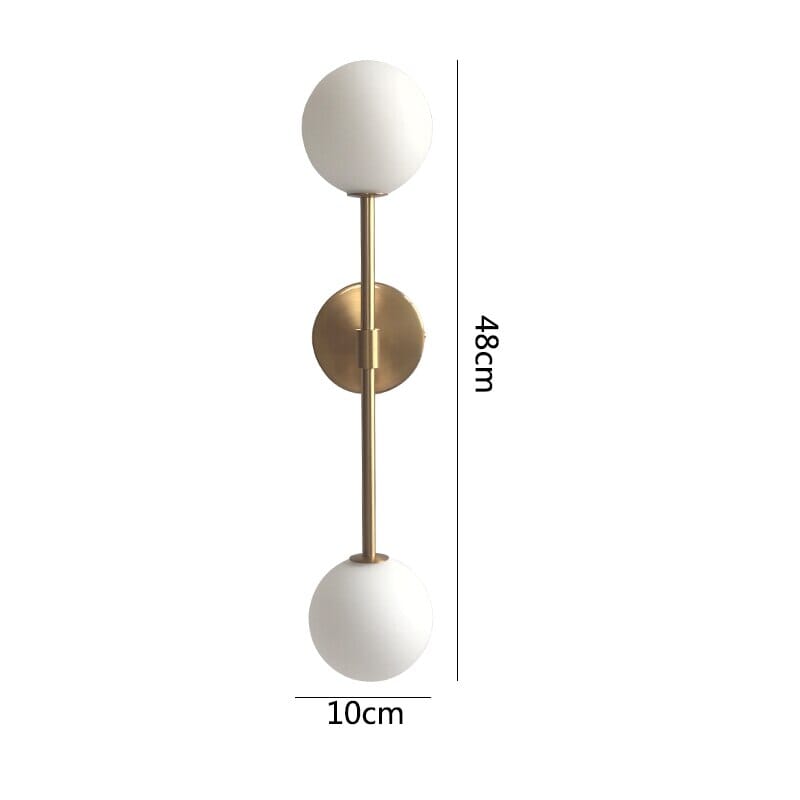 Milky Glass Round Ball LED Wall Lamp