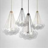 NYRA Frosted Glass Ball Chandelier