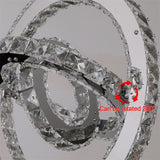 K9 Crystal 3 Ring Rotating LED Ceiling Lamp