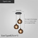 Nordic Apple Glass LED Pendant Lights