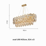 Postmodern Golden Crystal Chandelier