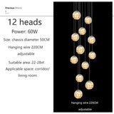 Glass Ball Ashante Chandelier