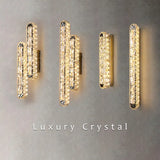 Minah Luxury Chrome Crystal LED Wall Lamp