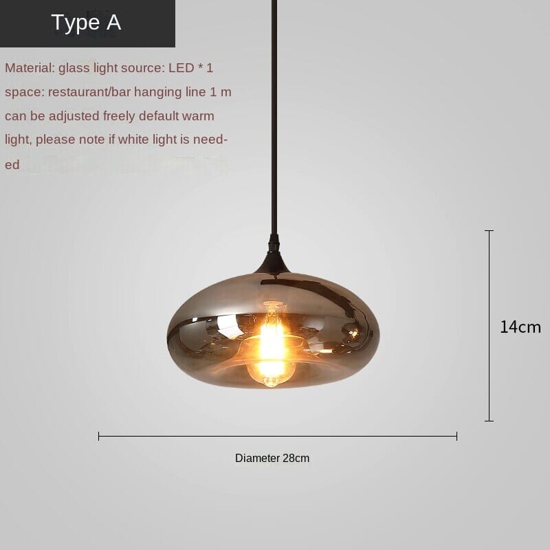 Nordic Apple Glass LED Pendant Lights
