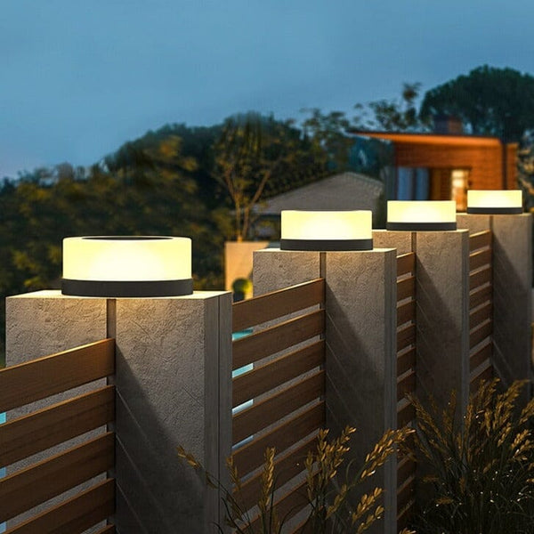 Outdoor Column Head Lawn Lamp Villa