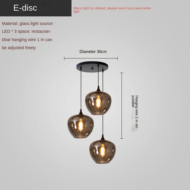 Nordic Restaurant Glass Pendant Lamp