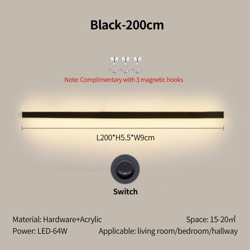 Long Strip Wall Lamp Shelf