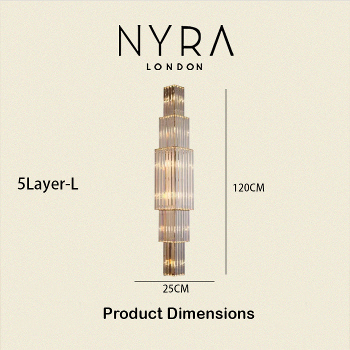 Opulent Pillar Crystal Wall Lamp