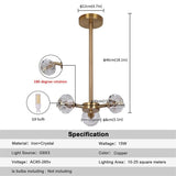 Crystal LED Hanging Light Fixture