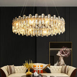 Tooley Gold Round Crystal LED Chandelier