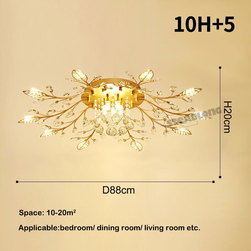 Crystal Flower Wall Chandelier