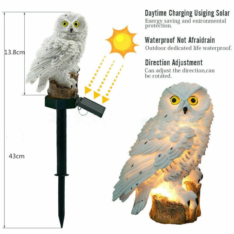Owl Garden Lights Solar Powered