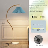 Wooden LED Corner Bedside Floor Lamp