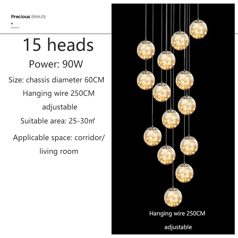 Glass Ball Ashante Chandelier