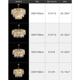 The Strand Gold LED Marble Crystal Glass Chandelier