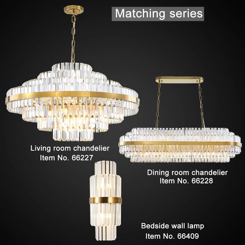 Mikel Luxury Gold Creative LED Crystal Chandelier