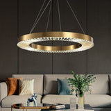Minimalist Round  Gold Frame LED Pendant Lights