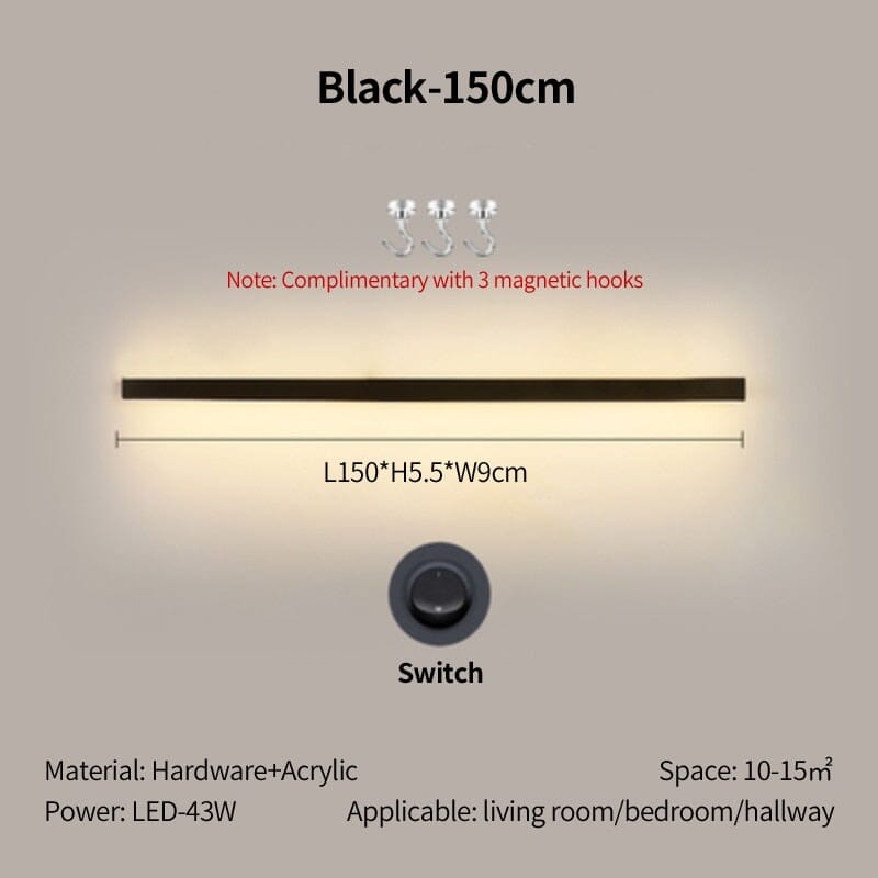 Long Strip Wall Lamp Shelf