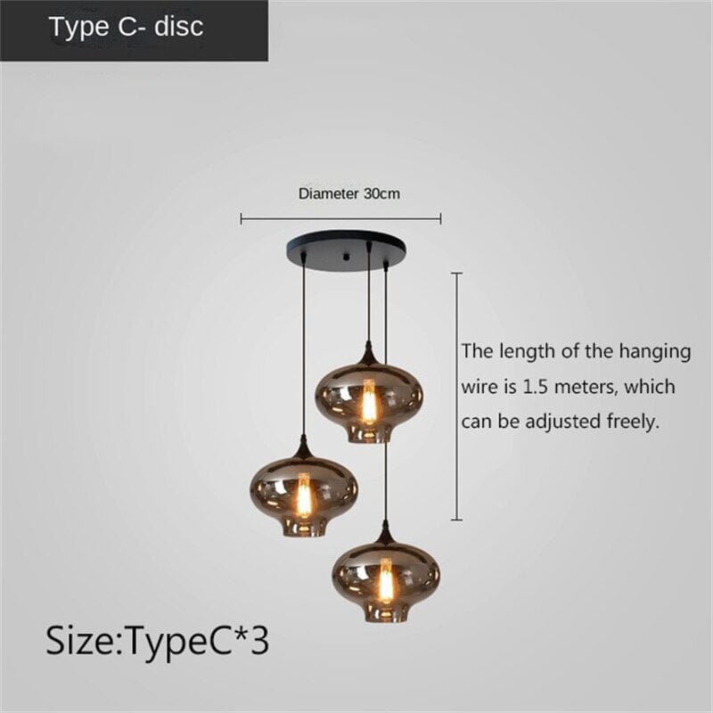 Nordic Apple Glass LED Pendant Lights