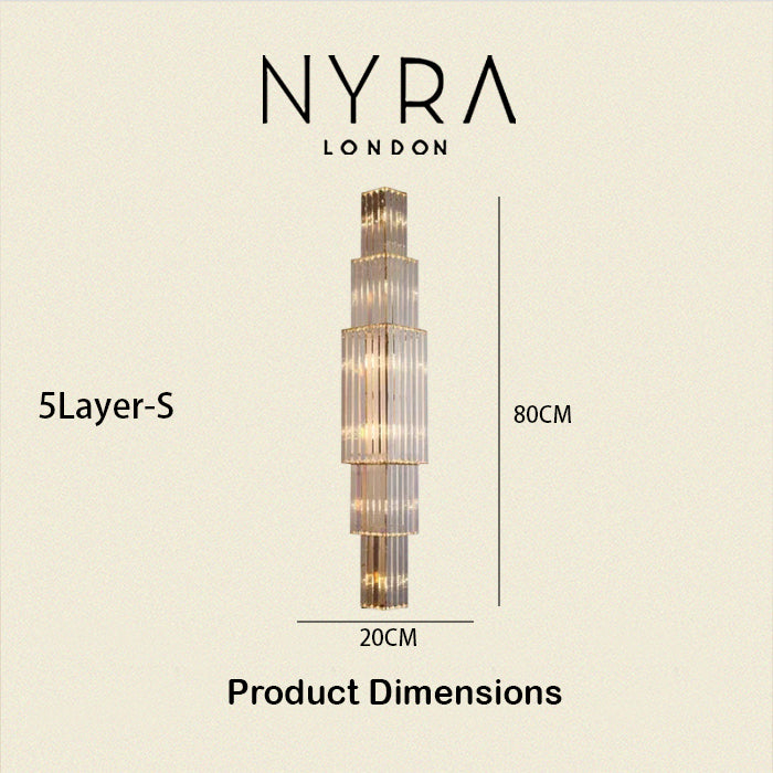 Opulent Pillar Crystal Wall Lamp