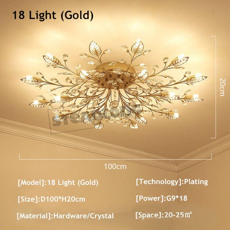 Crystal Flower Wall Chandelier