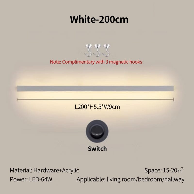 Long Strip Wall Lamp Shelf