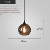 Nordic Apple Glass LED Pendant Lights