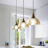 Vintage Amber Glass LED Pendant Light