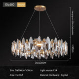 Nordic  Luxury Crystal Art Decor Hanging Lamp